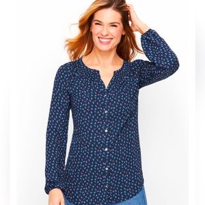 NWOT Talbots Tossed Anchor Blouse Large